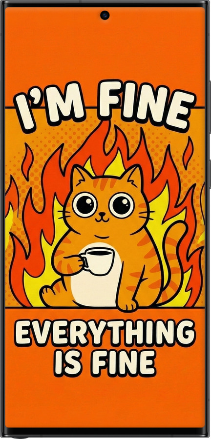 Силиконовый чехол Funny Cat для Samsung Galaxy S23 Ultra - 6786u-2906 изображение 