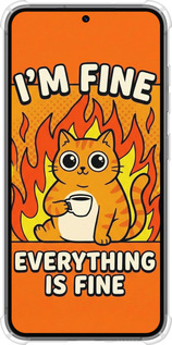 Силикон с усиленными углами чехол Funny Cat для Samsung Galaxy S23 - 6786sp-2907 изображение 