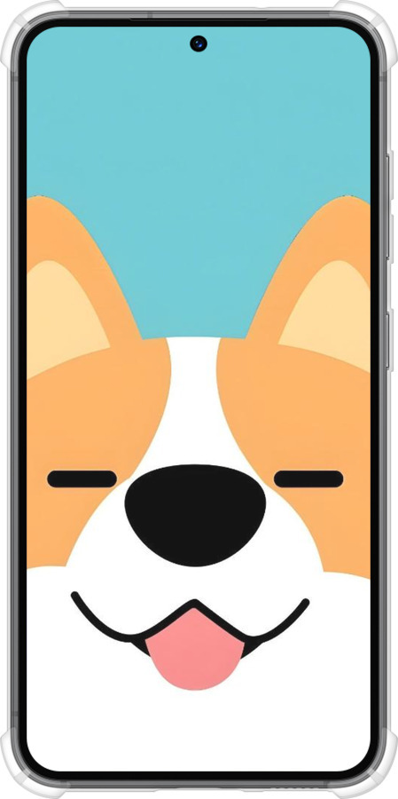 Силіконовий протиударний с посиленими кутами чехол Корги для Samsung Galaxy S23 - 6280sp-2907 изображение 