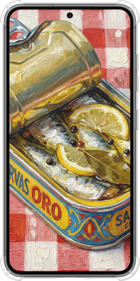 Силіконовий протиударний с посиленими кутами чехол Vintage Sardine Tin Phone для Samsung Galaxy S23 - 6772sp-2907 изображение 