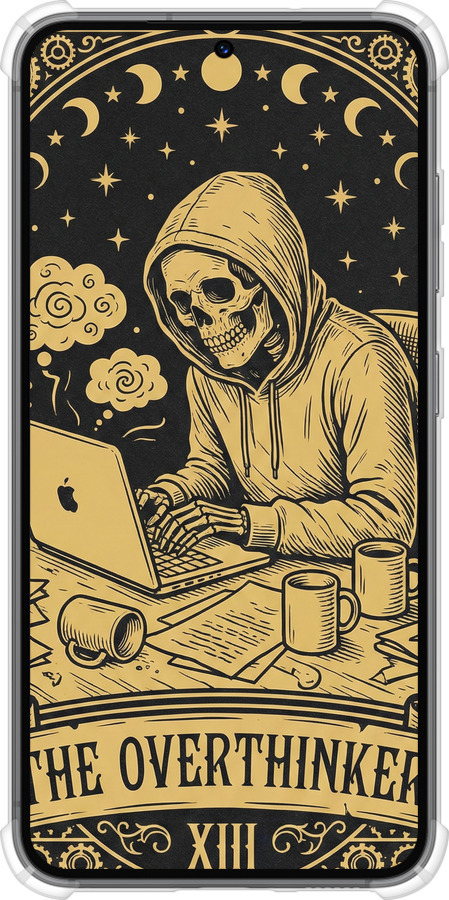 Силіконовий протиударний с посиленими кутами чехол The Overthinker для Samsung Galaxy S23 - 6774sp-2907 изображение 