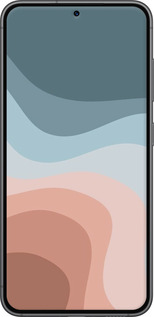 Силіконовий чехол З синіми та рожевими хвилями в стилі ретро для Samsung Galaxy S23 - 6532u-2907 изображение 