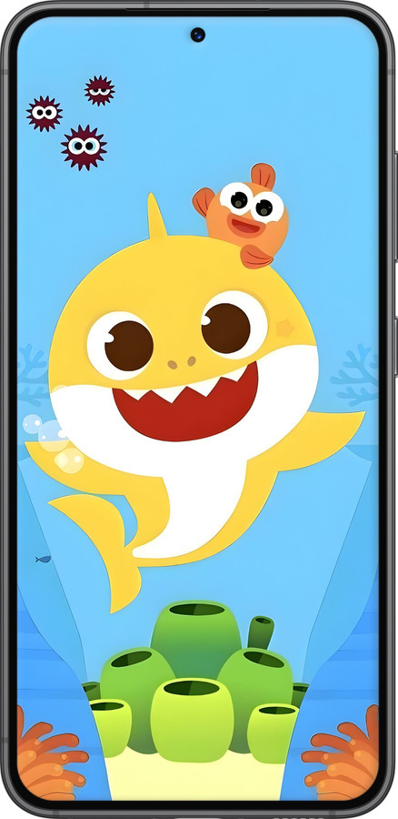 Силиконовый чехол Бейби Шарк для Samsung Galaxy S23 - 6303u-2907 изображение 