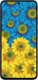TPU чехол Жёлто-голубые цветы для Samsung Galaxy S24 FE - 1048b-3772 изображение 