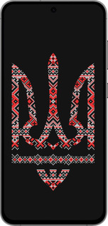 TPU чехол Герб - вышиванка на черном фоне для Samsung Galaxy S24 FE - 1196b-3772 изображение 
