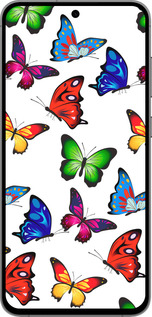 TPU чехол Красочные мотыльки для Samsung Galaxy S24 FE - 4761b-3772 изображение 