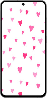 TPU чехол Сердечки 2 для Samsung Galaxy S24 FE - 4763b-3772 изображение 