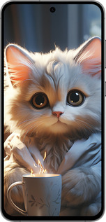 TPU чехол White cat для Samsung Galaxy S24 FE - 5646b-3772 изображение 