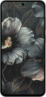 TPU чехол Чорні квіти для Samsung Galaxy S24 FE - 6031b-3772 изображение 