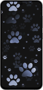 TPU чехол С синими отпечатками лап для Samsung Galaxy S24 FE - 6441b-3772 изображение 