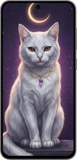 TPU чехол Mystic White Cat Gothic Dark Purple Gold для Samsung Galaxy S24 FE - 6805b-3772 изображение 