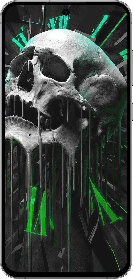 TPU чехол Череп-часы для Samsung Galaxy S24 FE - 4100b-3772 изображение 