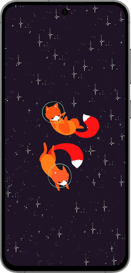 TPU чехол Лисички в космосе для Samsung Galaxy S24 FE - 4519b-3772 изображение 