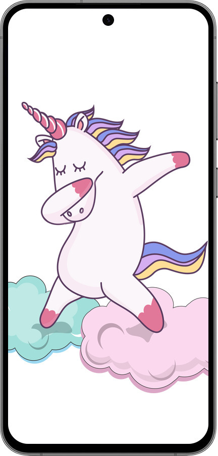 TPU чехол Единорог для Samsung Galaxy S24 FE - 4702b-3772 изображение 