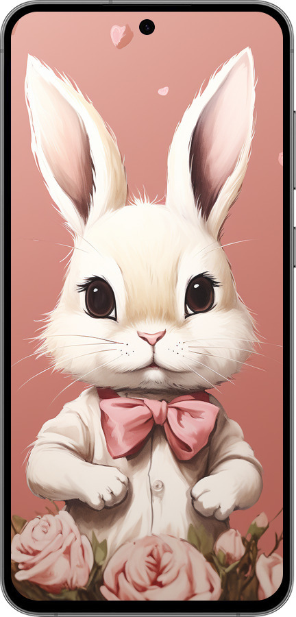 TPU чехол Зайчик для Samsung Galaxy S24 FE - 5669b-3772 изображение 