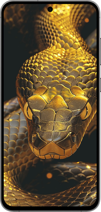 TPU чехол Golden snake для Samsung Galaxy S24 FE - 6072b-3772 изображение 