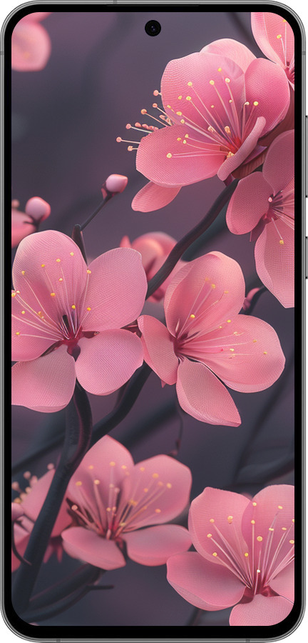 TPU чехол Пурпурная сакура для Samsung Galaxy S24 FE - 6075b-3772 изображение 