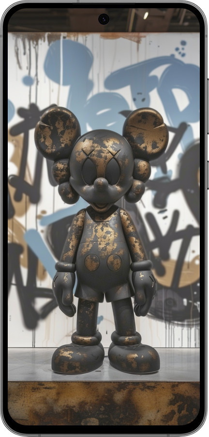 TPU чехол Bronze kaws v2 для Samsung Galaxy S24 FE - 6098b-3772 изображение 