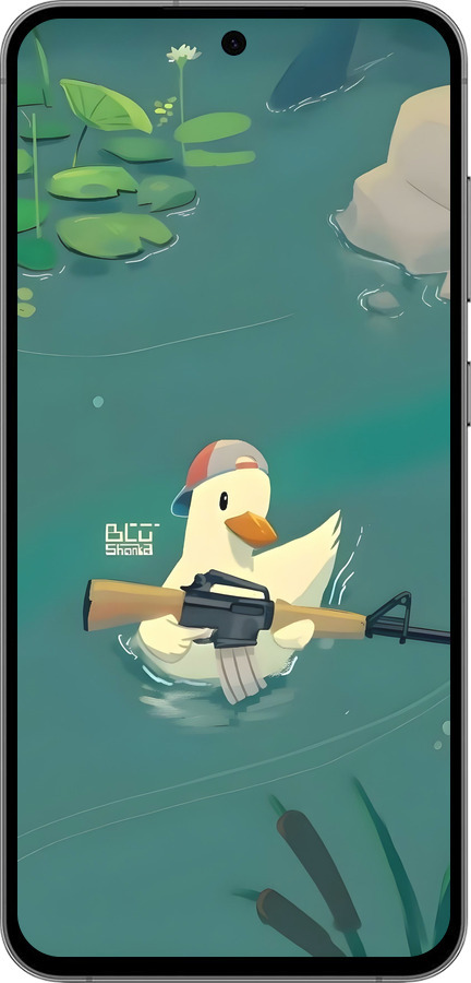TPU чехол Уточка с автоматом для Samsung Galaxy S24 FE - 6356b-3772 изображение 