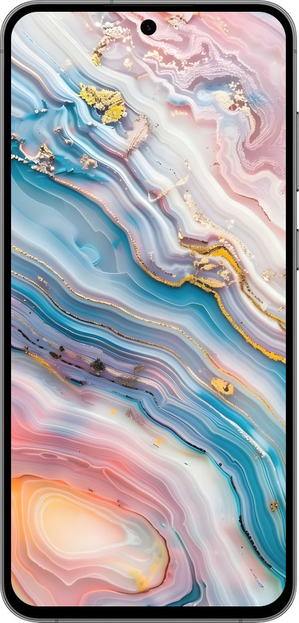 TPU чехол Мрамор красивый для Samsung Galaxy S24 FE - 6376b-3772 изображение 