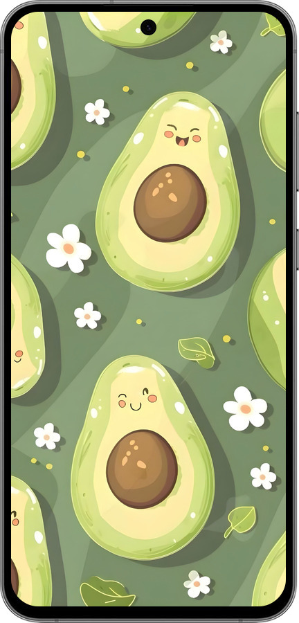 TPU чехол Авокадо для Samsung Galaxy S24 FE - 6380b-3772 изображение 