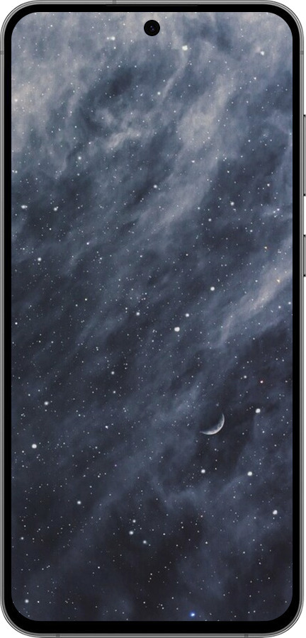 TPU чехол Голубые облака, Голубая луна для Samsung Galaxy S24 FE - 6398b-3772 изображение 