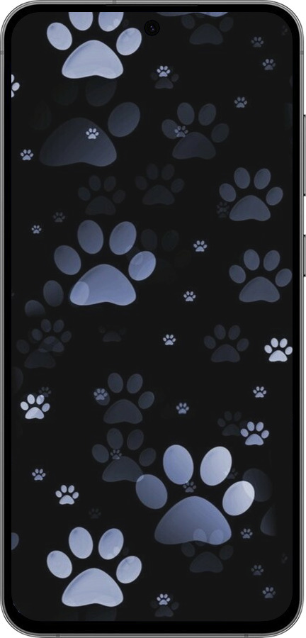 TPU чехол С синими отпечатками лап для Samsung Galaxy S24 FE - 6441b-3772 изображение 