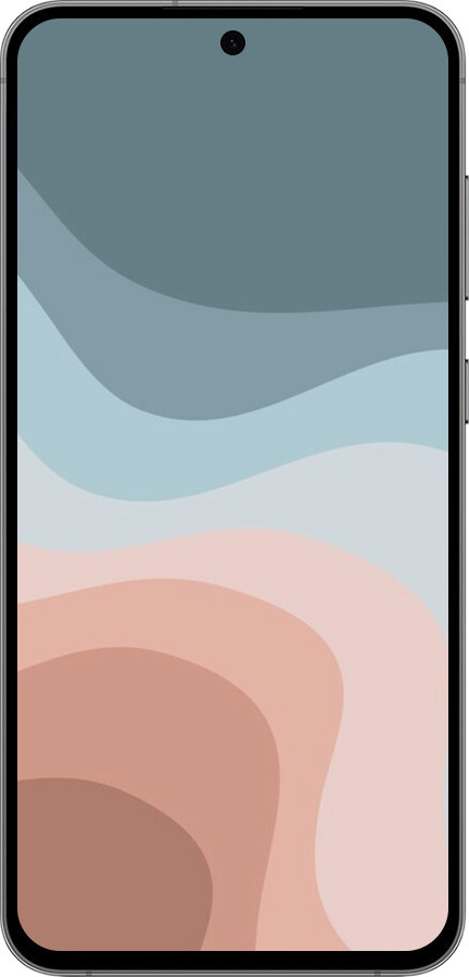 Силіконовий чехол З синіми та рожевими хвилями в стилі ретро для Samsung Galaxy S24 FE - 6532u-3772 изображение 