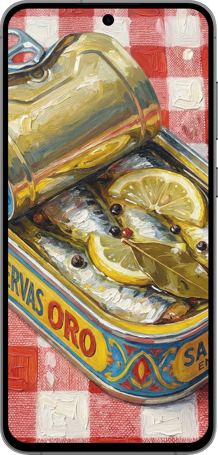 Силиконовый чехол Vintage Sardine Tin Phone для Samsung Galaxy S24 FE - 6772u-3772 изображение 