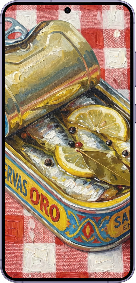 Силиконовый чехол Vintage Sardine Tin Phone для Samsung Galaxy S24 Plus - 6772u-3388 изображение 