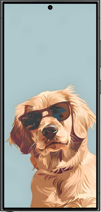 TPU чехол Пес в очках для Samsung Galaxy S24 Ultra - 6381b-3389 изображение 