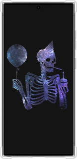 Силикон с усиленными углами чехол Скелетное искусство для Samsung Galaxy S24 Ultra - 6536sp-3389 изображение 