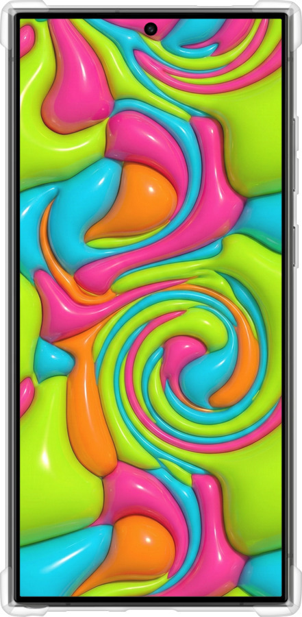 Силикон с усиленными углами чехол Y2K Jelly Dream для Samsung Galaxy S24 Ultra - 6780sp-3389 изображение 