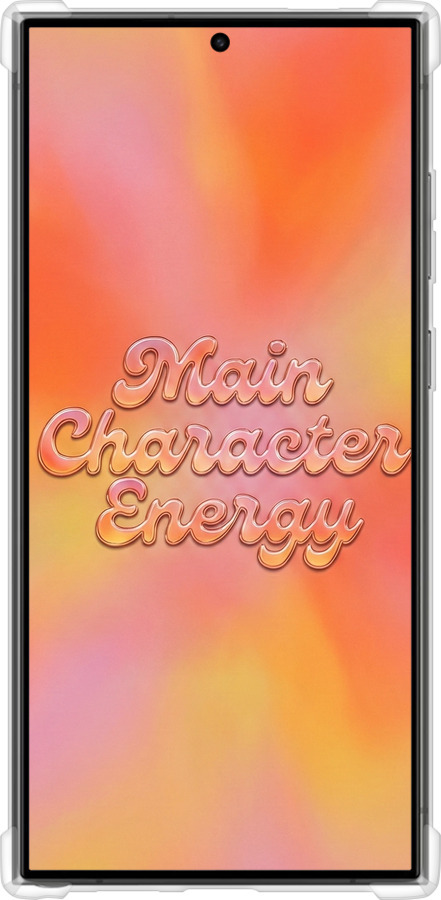 Силикон с усиленными углами чехол Aura Gradient Main Character Energy Aesthetic Y2K для Samsung Galaxy S24 Ultra - 6783sp-3389 изображение 