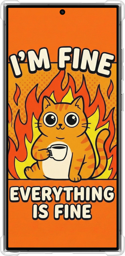 Силикон с усиленными углами чехол Funny Cat для Samsung Galaxy S24 Ultra - 6786sp-3389 изображение 