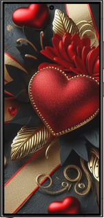 Силиконовый чехол Сердечки v2 для Samsung Galaxy S24 Ultra - 5832u-3389 изображение 