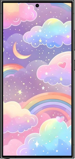 Силіконовий чехол Хмари та веселка для Samsung Galaxy S24 Ultra - 6312u-3389 изображение 