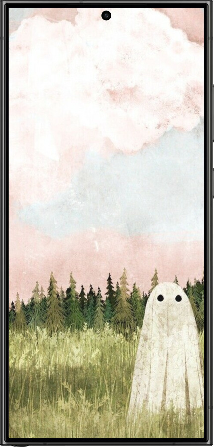 Силіконовий чехол Привид для Samsung Galaxy S24 Ultra - 6401u-3389 изображение 