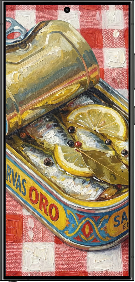 Силиконовый чехол Vintage Sardine Tin Phone для Samsung Galaxy S24 Ultra - 6772u-3389 изображение 