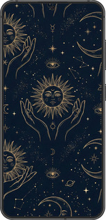 TPU чехол Celestial Harmony: Sun & Moon Gold Mystic Pattern для Samsung Galaxy S24 - 6778b-3390 изображение 