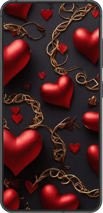 TPU чехол Сердечки для Samsung Galaxy S24 - 5831b-3390 изображение 