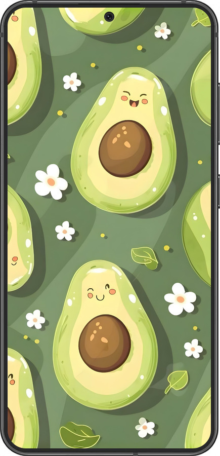TPU чехол Авокадо для Samsung Galaxy S24 - 6380b-3390 изображение 