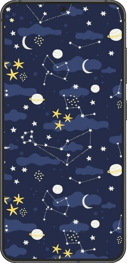 TPU чехол Астрономічний візерунок для Samsung Galaxy S24 - 6446b-3390 изображение 