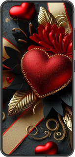 Силиконовый чехол Сердечки v2 для Samsung Galaxy S24 - 5832u-3390 изображение 