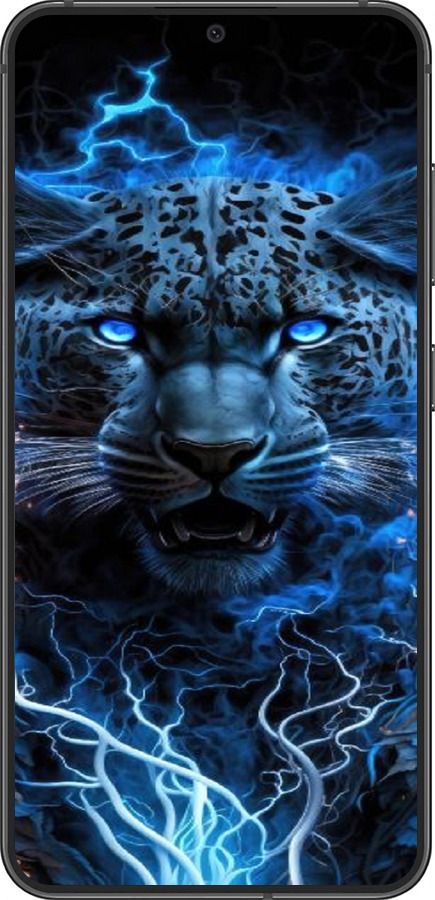 Силіконовий чехол Крижаний леопард для Samsung Galaxy S24 - 6460u-3390 изображение 