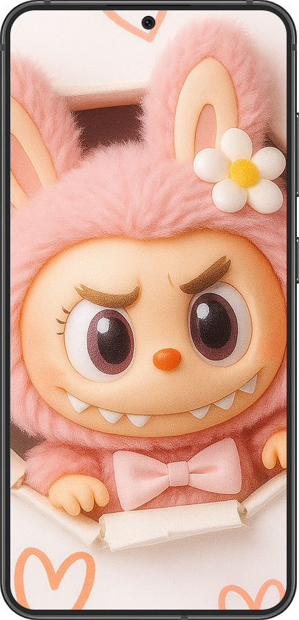 Силиконовый чехол Лабубу 2 для Samsung Galaxy S24 - 6710u-3390 изображение 