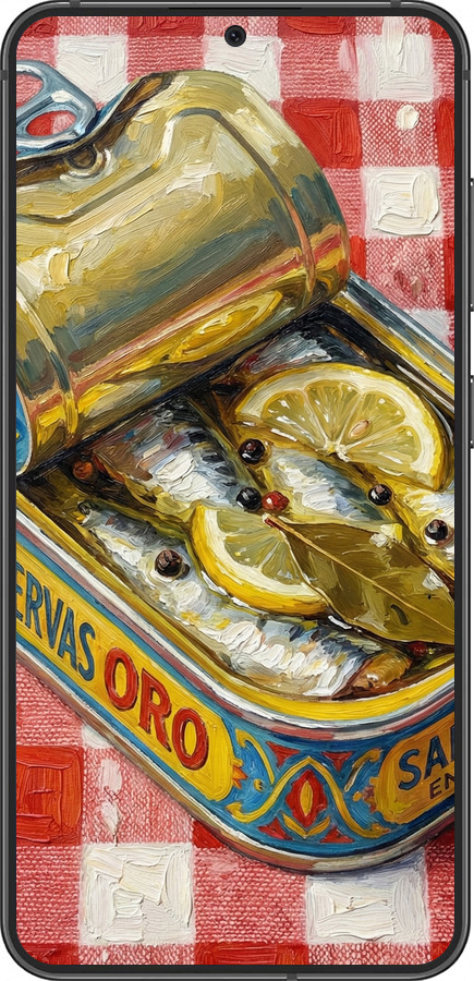 Силиконовый чехол Vintage Sardine Tin Phone для Samsung Galaxy S24 - 6772u-3390 изображение 