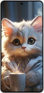 Силиконовый чехол White cat для Samsung Galaxy S25 Edge - 5646u-3923 изображение 
