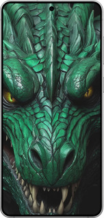 Силиконовый чехол Зелёный дракон v2 для Samsung Galaxy S25 Edge - 5817u-3923 изображение 