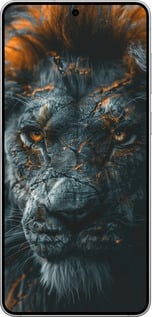 Силіконовий чехол Полум'яний лев для Samsung Galaxy S25 Edge - 6153u-3923 изображение 